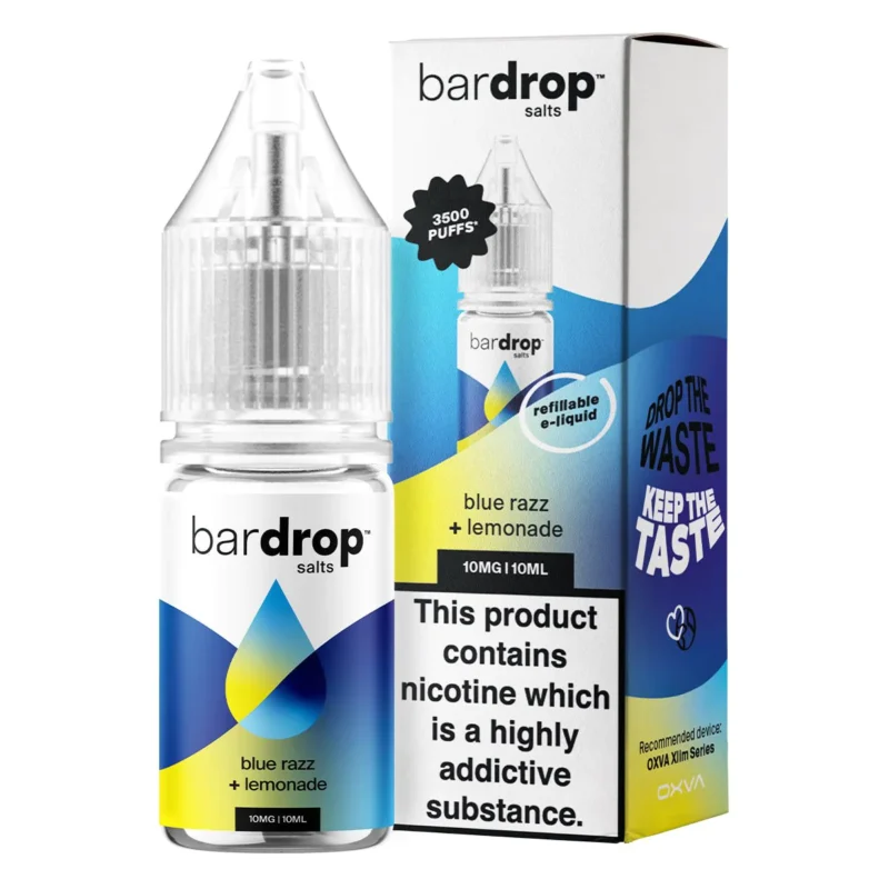 Bar Drop Salts Blue Razz Lemonade 10ml E Liquid