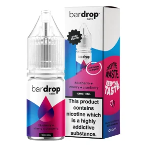 Bar Drop Salts Blueberry Cherry Cranberry 10ml Nic Salt E-Liquid