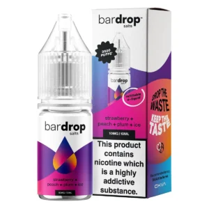 Bar Drop Salts Strawberry Peach Plum Ice 10ml Nic Salt E-Liquid