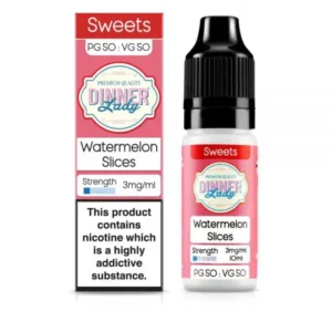 Dinner Lady Watermelon Slices 10ml E-Liquid 50:50