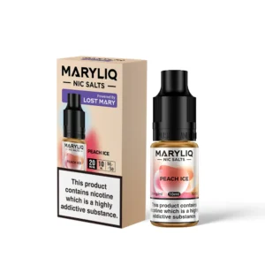 Maryliq Peach Ice 10ml Nic Salt E-Liquid By Lost Mary
