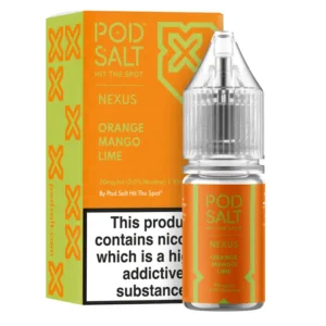Nexus Orange Mango Lime 10ml Nic Salt E-Liquid By Pod Salt