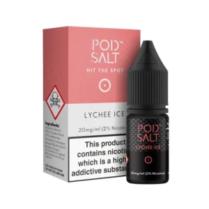 Lychee Ice 10ml Nic Salt E-Liquid By Pod Salt Core