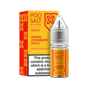 Nexus Mango Strawberry Peach 10ml Nic Salt E-Liquid By Pod Salt